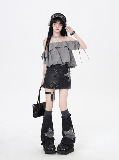 Top/Bubble Gray Skirt Three Wear Ways