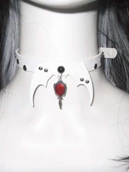 Stud Detail Bat Wings Design Punk Choker