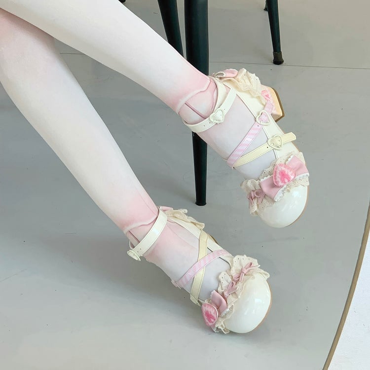 Sweet Mary Jane Cake White Lolita Chocolate Shoes Strawberry
