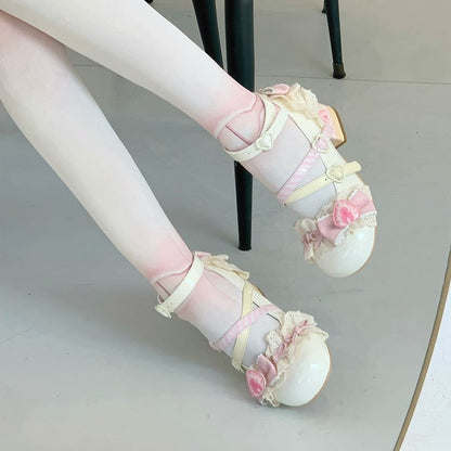 Sweet Mary Jane Cake White Lolita Chocolate Shoes Strawberry