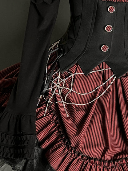 Kette / Rotes Gothic Lolita Accessoire Web Schwarze Taillenspinne