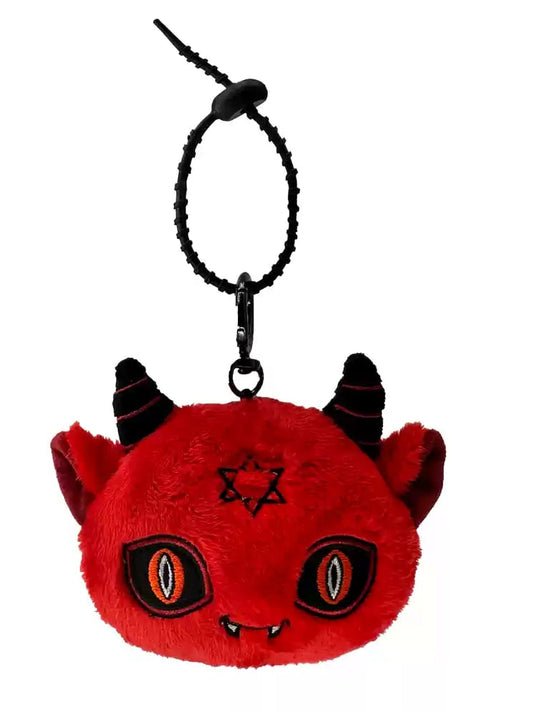 Red Devil Gothic Plush Key Chain Charm