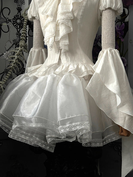 White Shiro Gothic Lolita Puffy Petticoat Bloomers