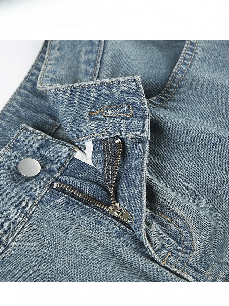 Blue Kawaii Skirt Daily Denim