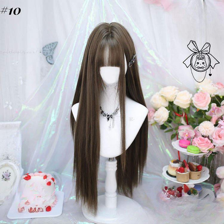 Under Bust Length Wig with Bangs
