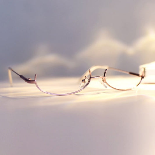 Cyberpunk Rose Gold Semi-rimless Y2K Lensless Eyeglasses