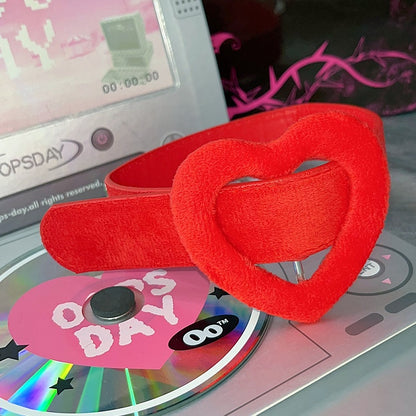 Choker Heart Red