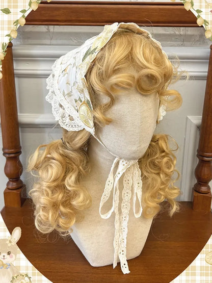 Embroidery Scarf Applique Lemon Triangle
