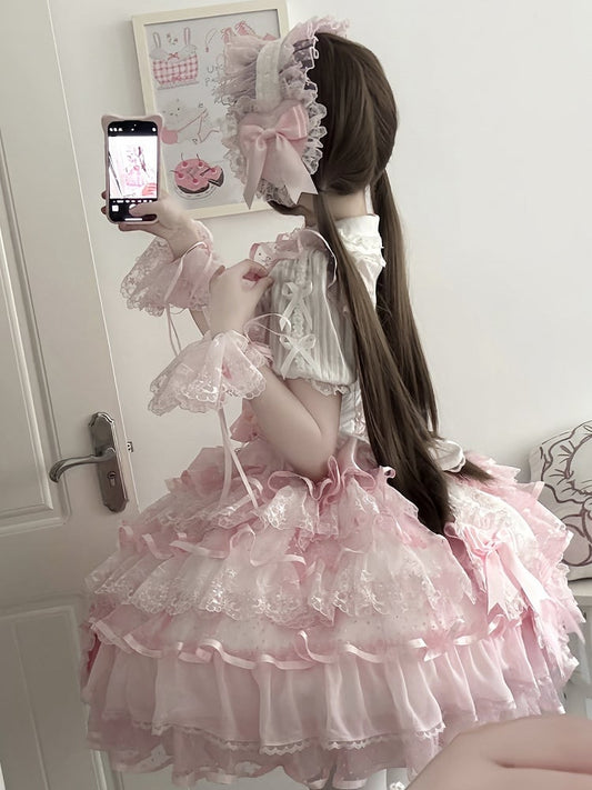 / Hairband Red Pink and White