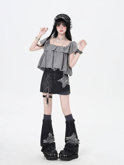 Top/Bubble Gray Skirt Three Wear Ways
