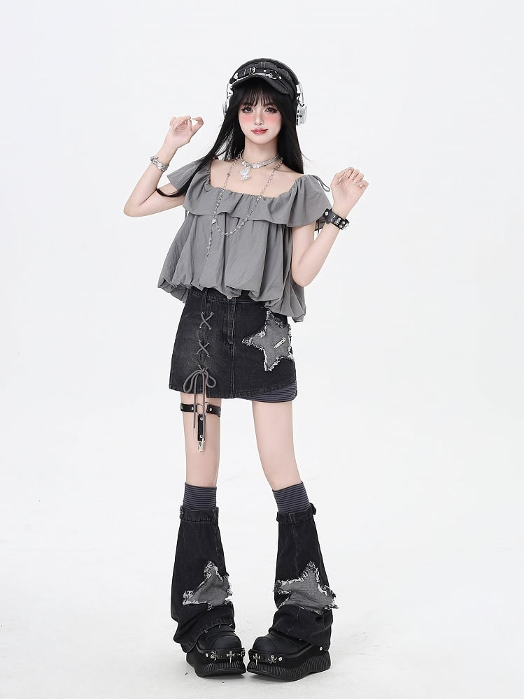 Skirt Wear Ways Top/Bubble Gray Three