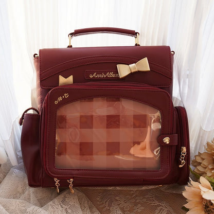 Ita And Window With Decoration Bow Red Bag Transparent 2-Way Wine