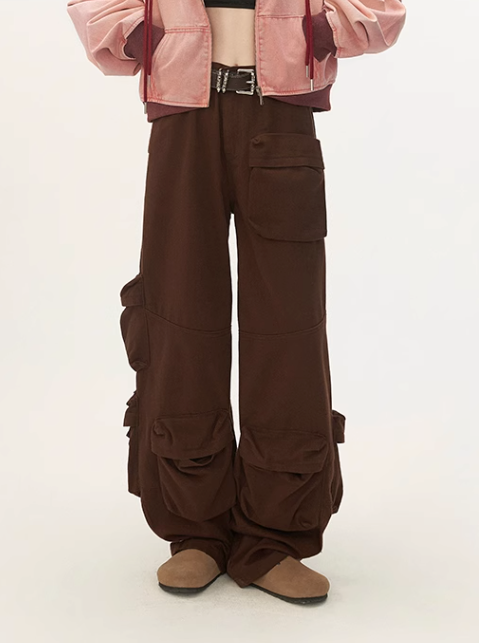 Pantalon multi-poches Maillard jambe large