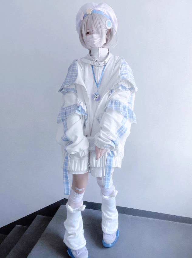 Subculture Check Cat Hoodie Hooded Over Ear