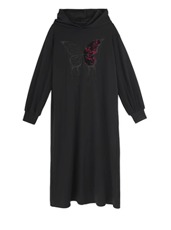 Sweatshirt Loose Hooded Hoodie Dark Mode