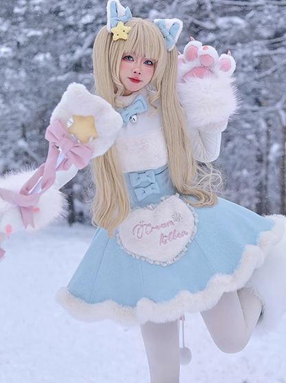Skirt Ribbon Sweet Love Top + Suspender Girly