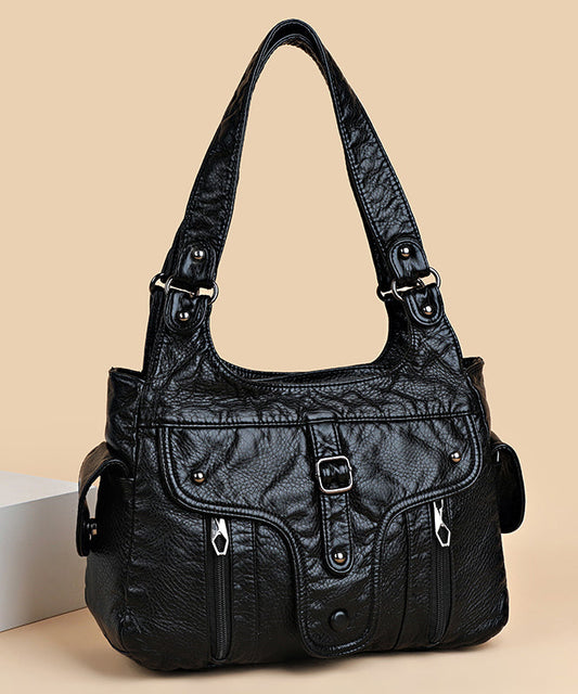 Shoulder Leather Capacity New Black Bag Large Calf 2025