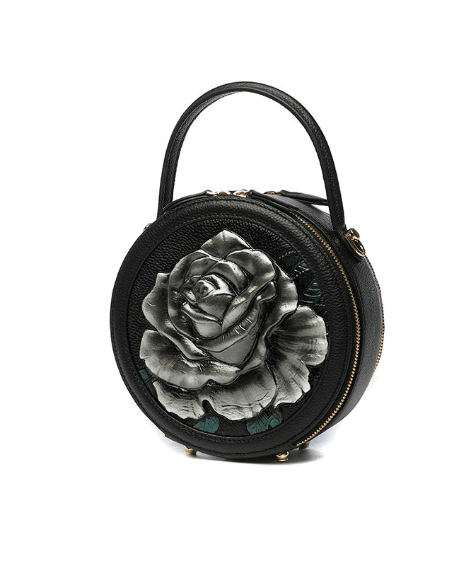 Purple Embossed New Style Peony Ethnic Bag Round 2025