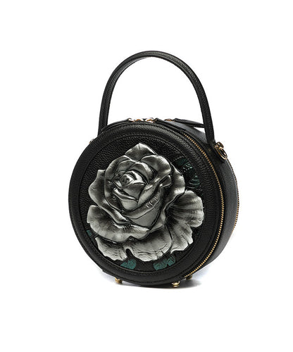Purple Embossed New Style Peony Ethnic Bag Round 2025