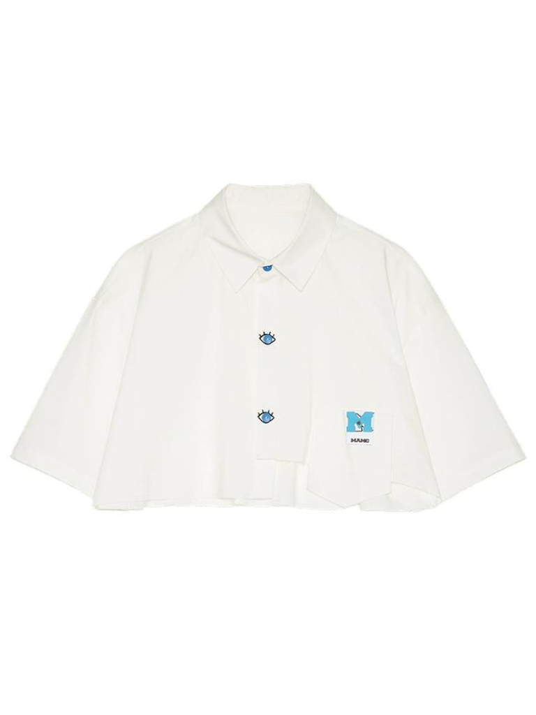 Design Shirt Eye Short Blue Cloak
