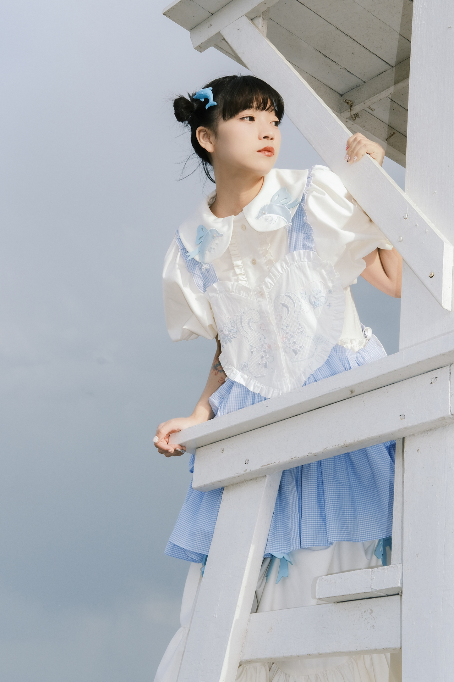 Pulloverrock Schürze Herz Hase