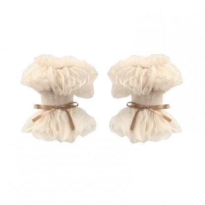 チュールクリームスリーブパフ