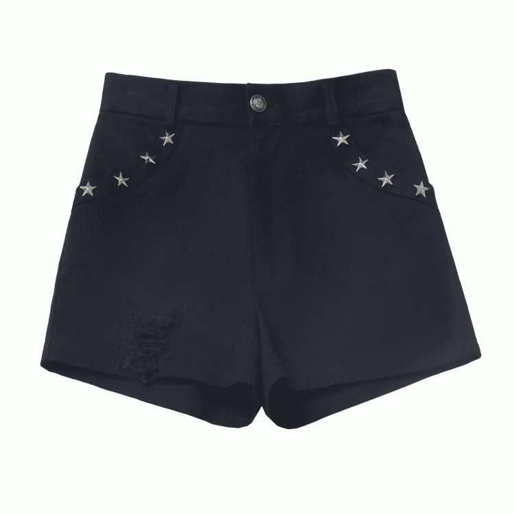 Details Black Star Stud Glamorous Shorts