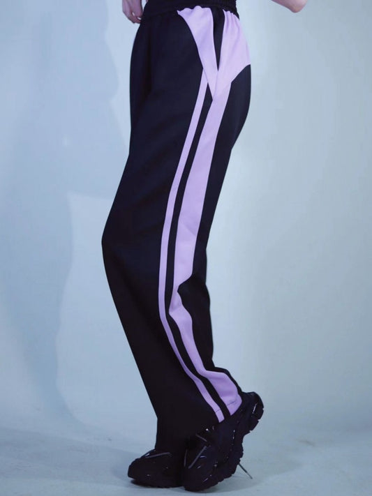 Black and Purple Sweat Pants