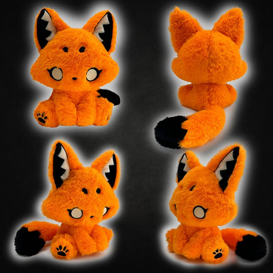 Orange Pastel Goth Fox Plushie