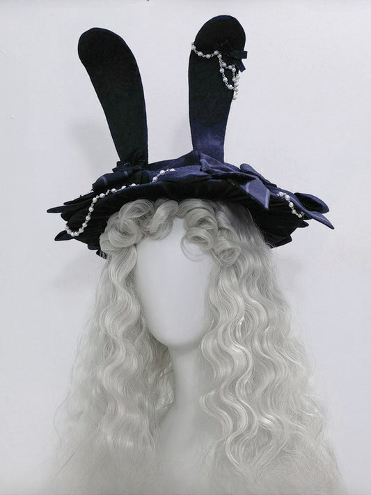Ears Rabbit Chain Royal Blue Bunny Theater Hat Bead