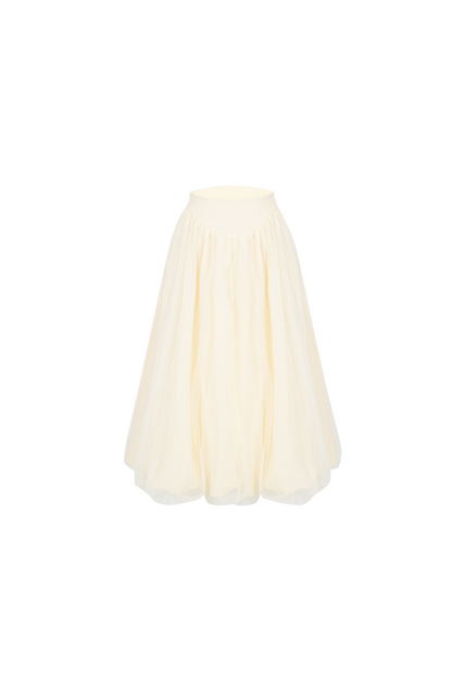 Long + Sweet Sleeveless Short Flower French Skirt Balloon Top