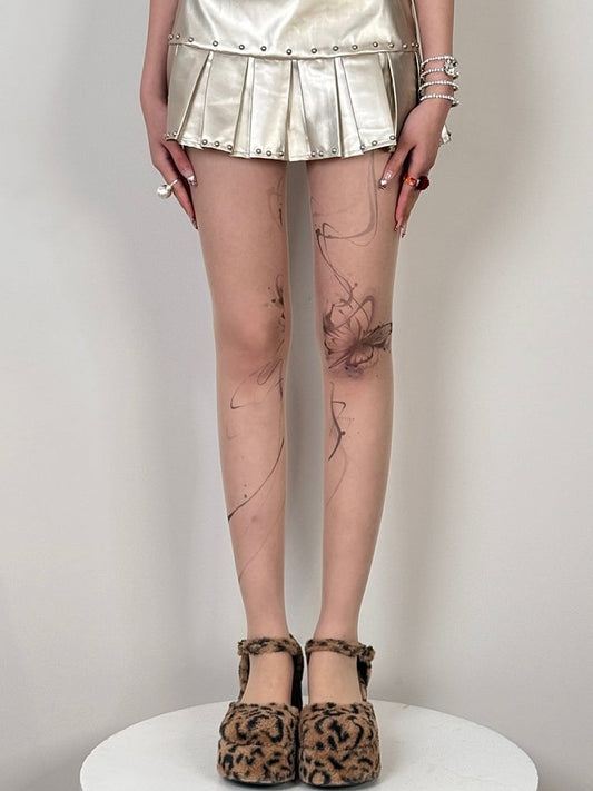 Butterfly Nude Print Bittersweet Tights