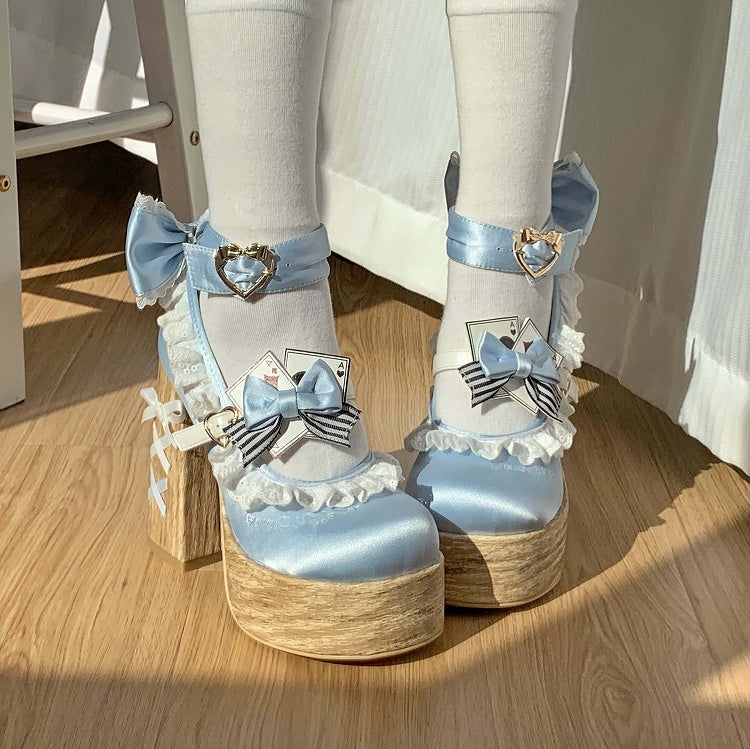 Alice im Wunderland Vibes Alice Blue Sweet Lolita Plateau Mary Janes
