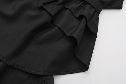 Kragen Revers Ouji Detail Weste Rüschen Schleppe Lolita Abnehmbar Schwarz mit