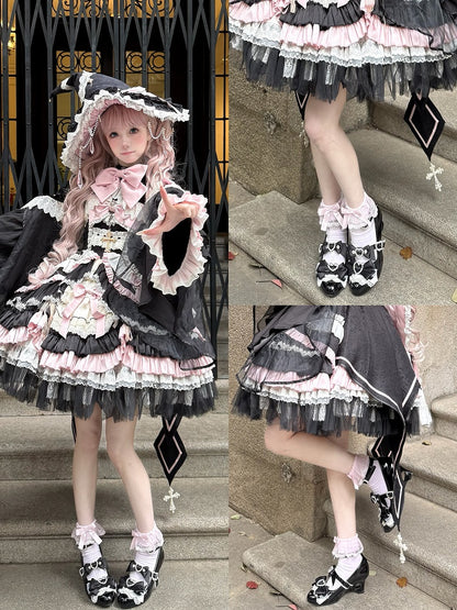 Heels Cut-out Wedge Gyaru Black Jirai Fashion Janes Mary Heart Kei Shoes