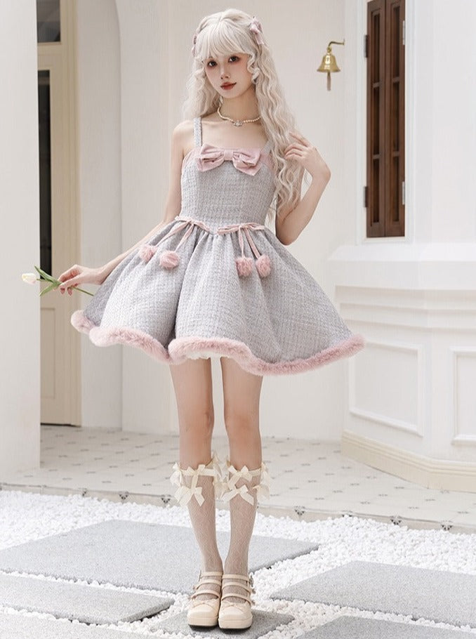Tweed Fur Dress Fur + Sweet Cape