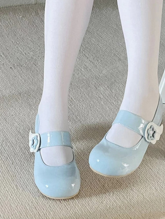 Tenshi Kaiwai Light Blue Lolita Star Wing Mary Jane Shoes