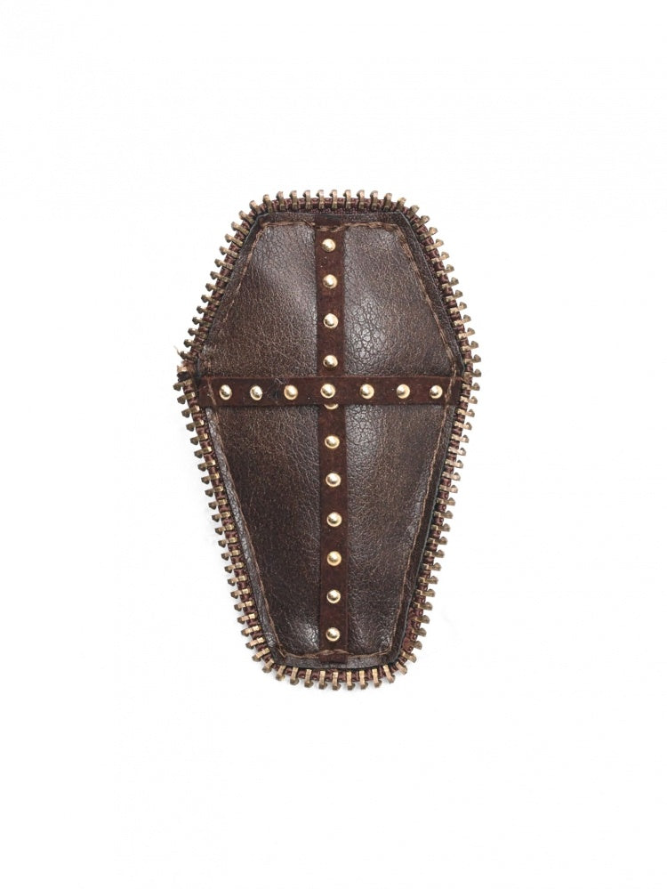 Dark Brown Steampunk Coffin-shaped Hairclip