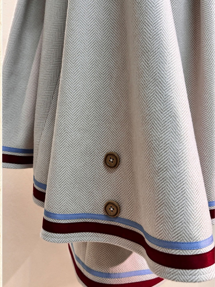 Ensemble complet Lolita Sailor Ouji beige : haut col marin beige, short Ouji beige et béret beige