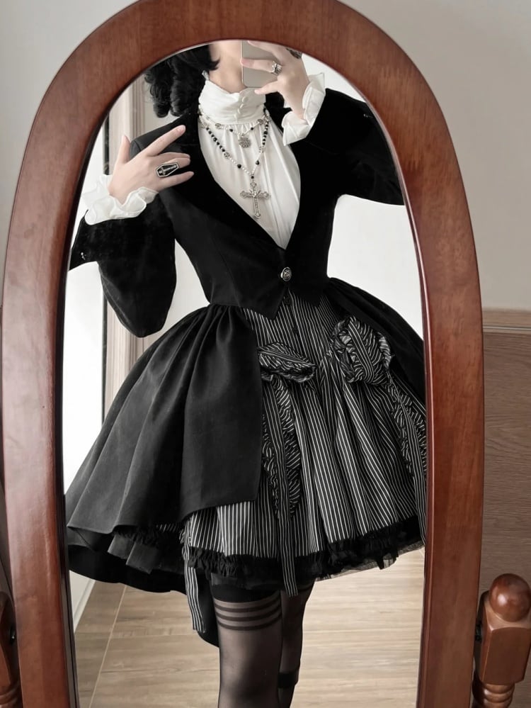 Black Ouji Fashion Gothic Lolita Tail Blazer