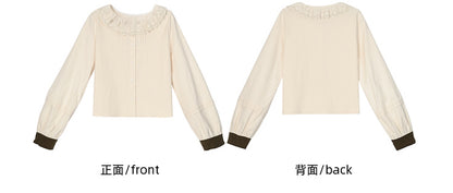 Apricot Round Neck Blouse