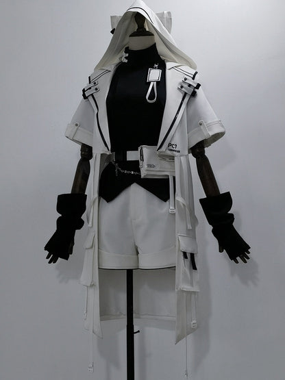 with Techwear Cyberpunk Waist Belt White Bag Buckle