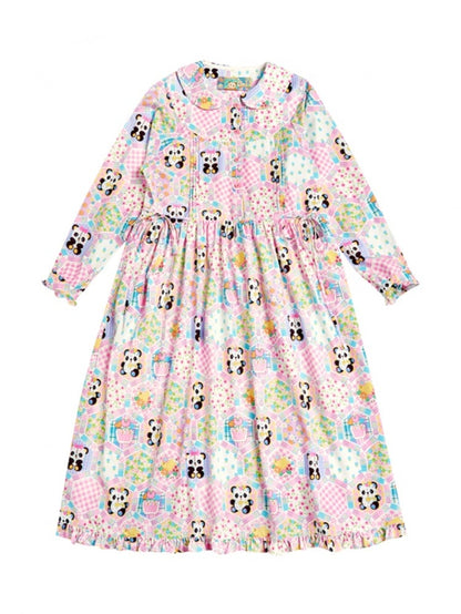 Pink Panda Peter Pan Collar Dress