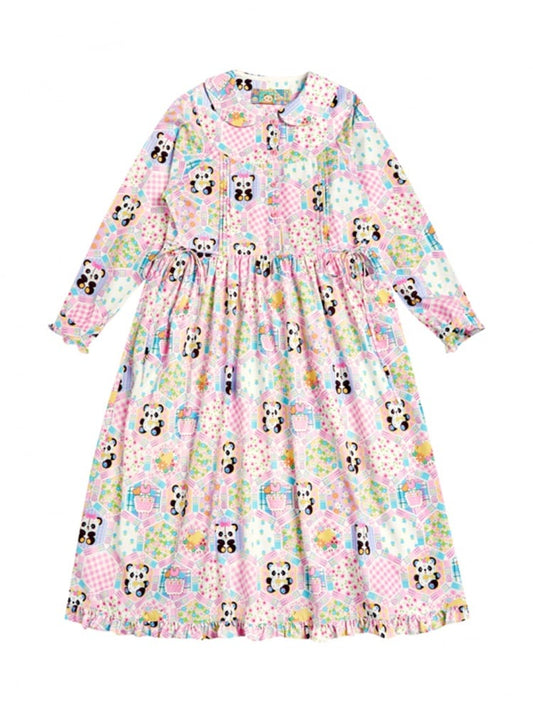 Pink Panda Peter Pan Collar Dress