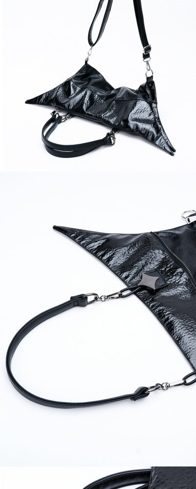 Gothic Punk Black Foldable Four-pointed Star Bag