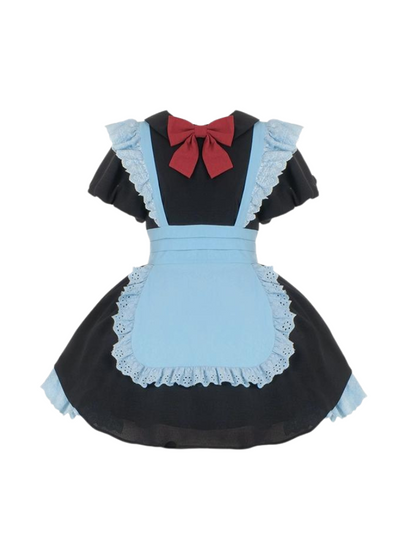 Maid Dress Lace Pleated