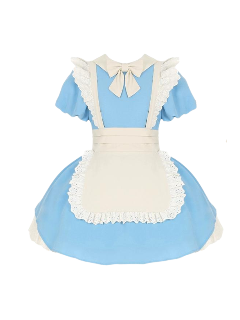 Maid Dress Lace Pleated