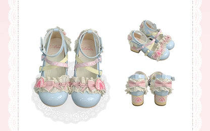 Schuhe Kuchen Blue Mary Erdbeere Meer Sweet Lolita Jane Salz
