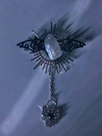 Metal Silver Gothic Brooch