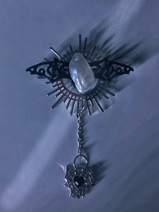 Metal Silver Gothic Brooch